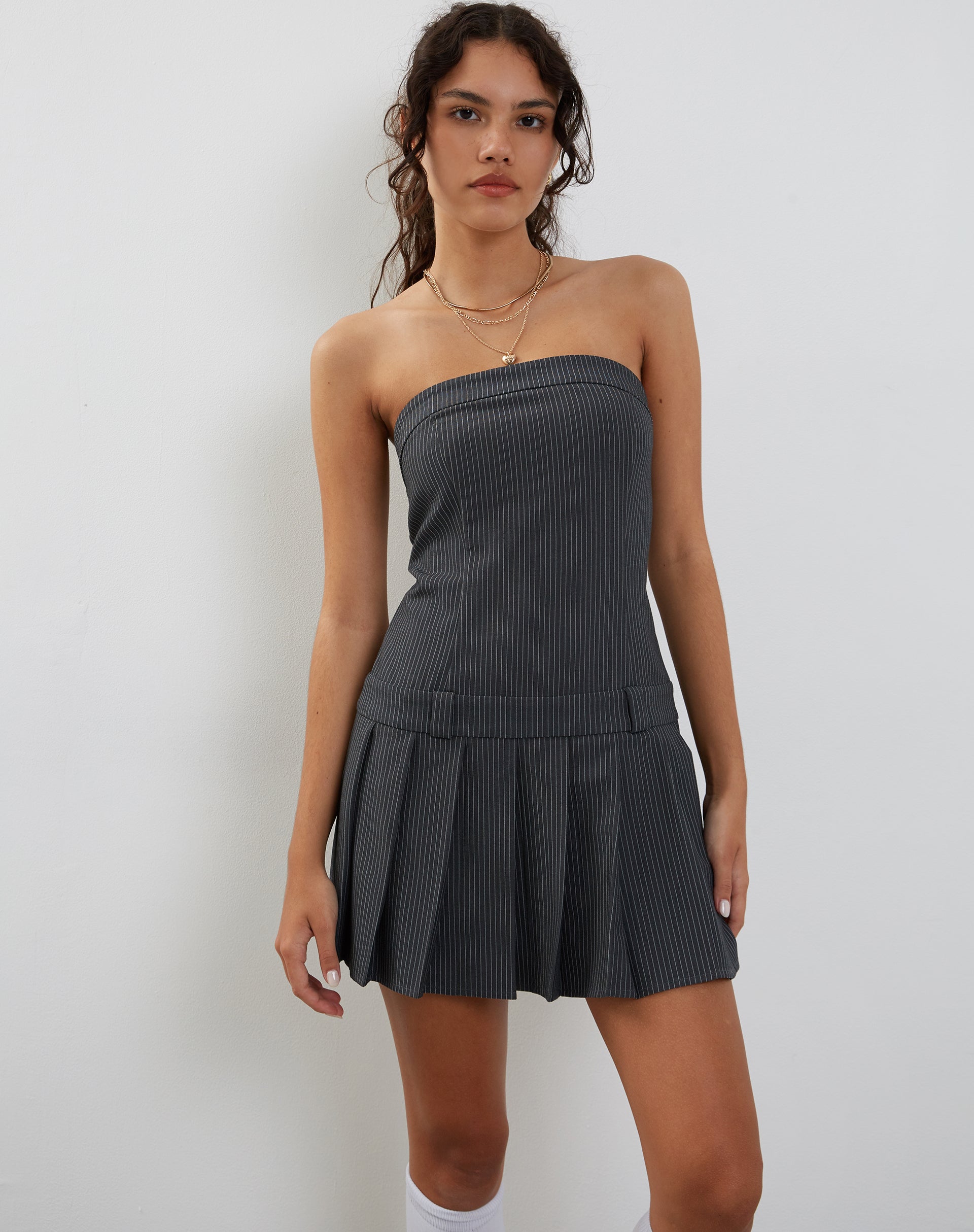 Immagine di Payoda Mini Abito in Grigio Gessato