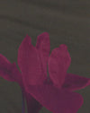 verde con stampa di fiori viola
