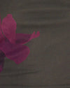verde con stampa di fiori viola