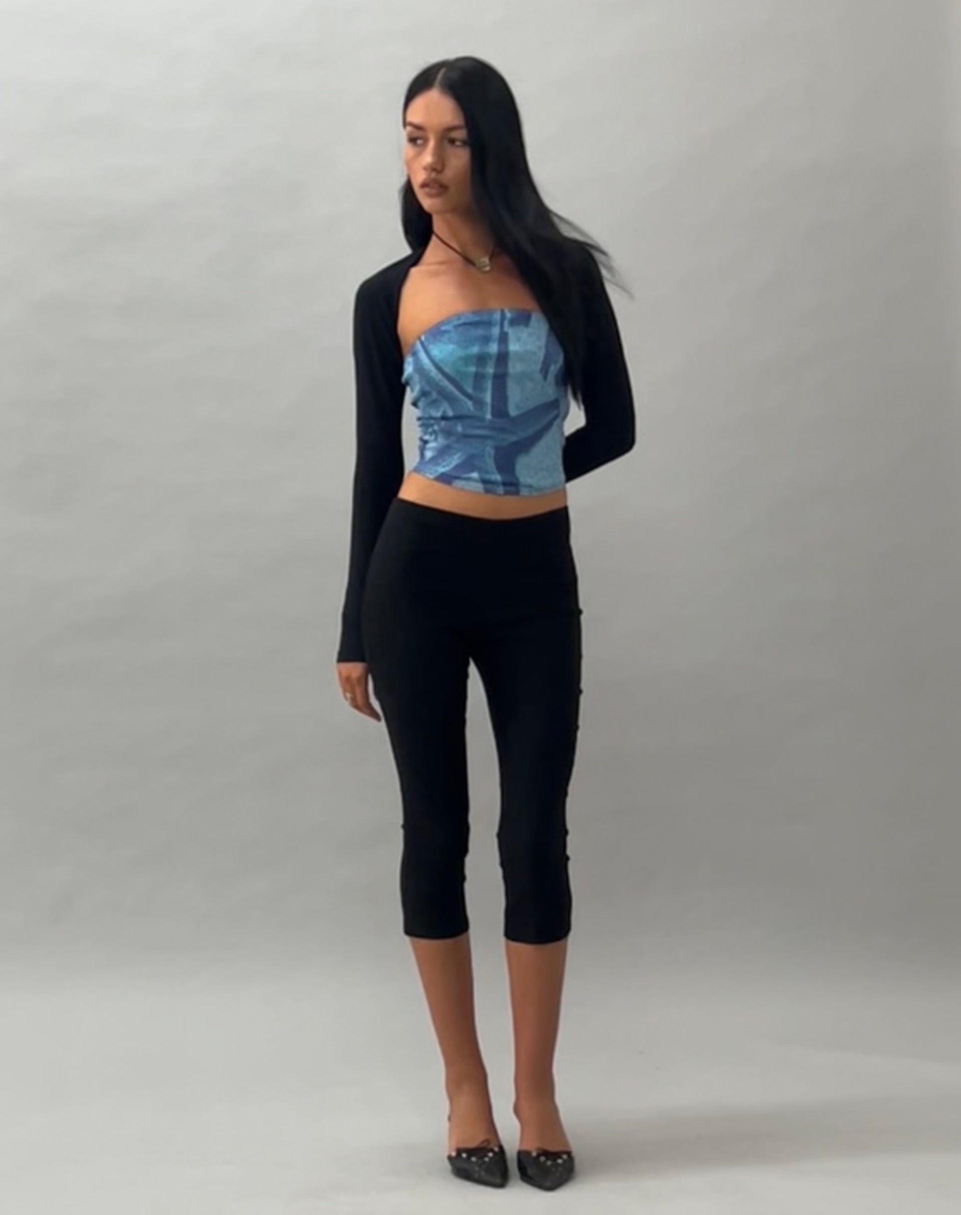 Immagine di Peggy Mesh Bandeau Top in blu Starfish Photoprint