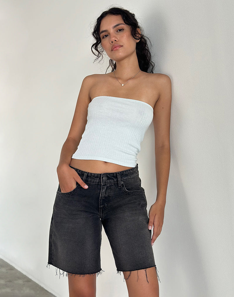 Top a fascia Peggy in Pointelle Soft Blue