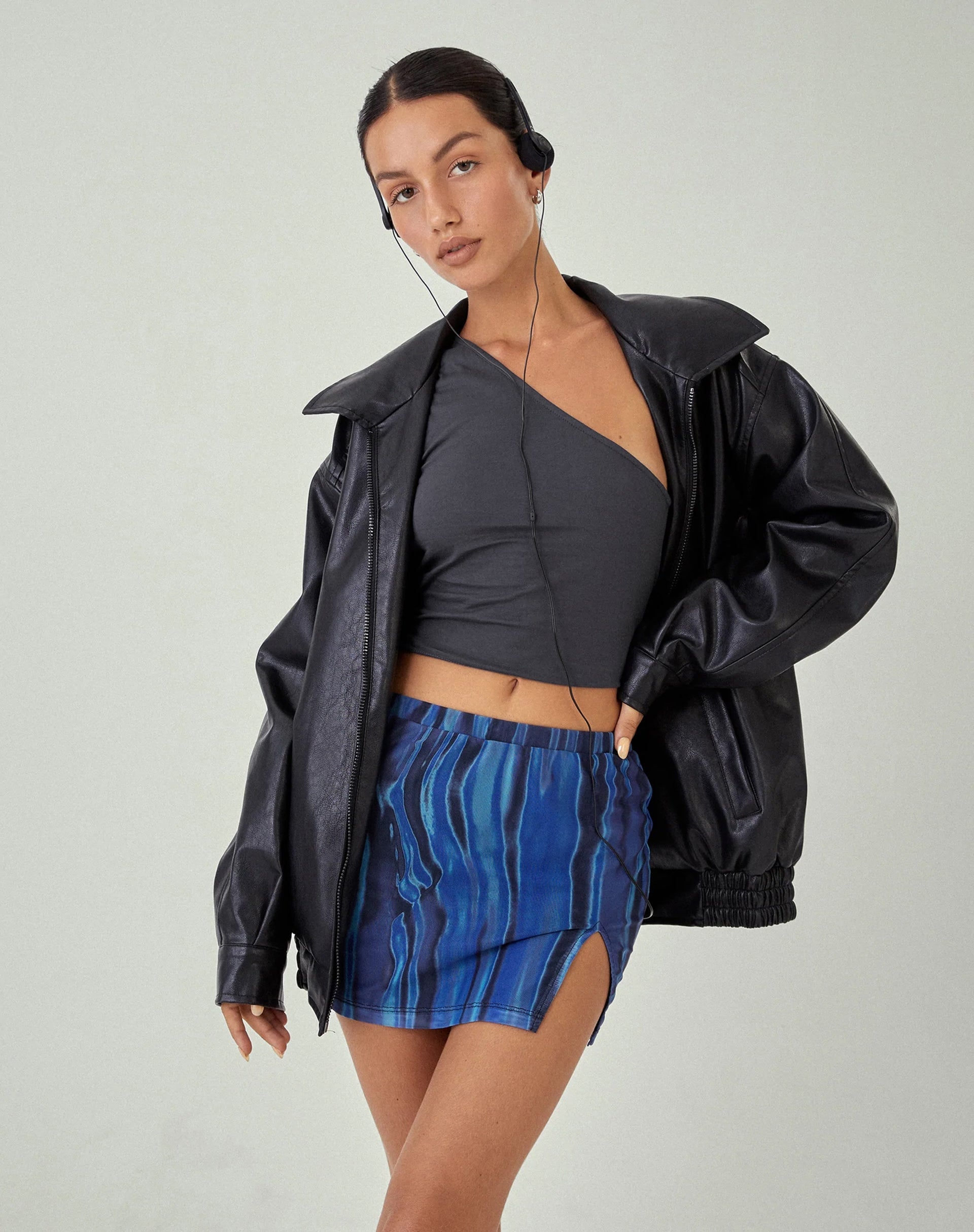 Immagine di MOTEL X JACQUIE Bay Top monospalla in Ocean Storm