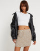 immagine di Pelmo Mini Skirt in Preppy Geo Brown