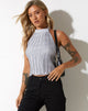 immagine di Petar Crop Top in argento stropicciato