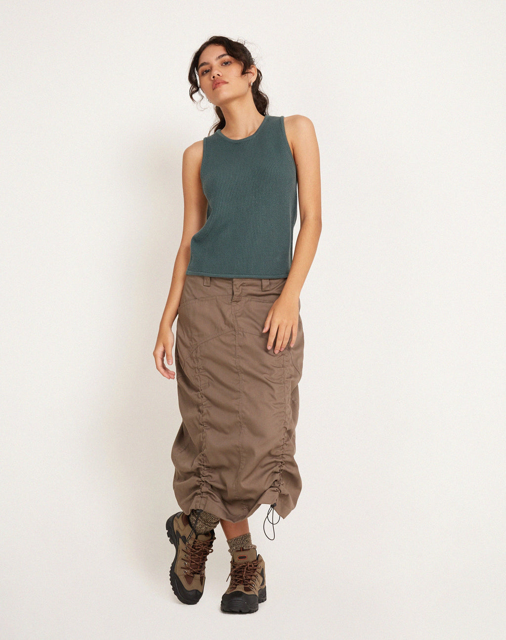 Gilet in maglia Phindi in kaki