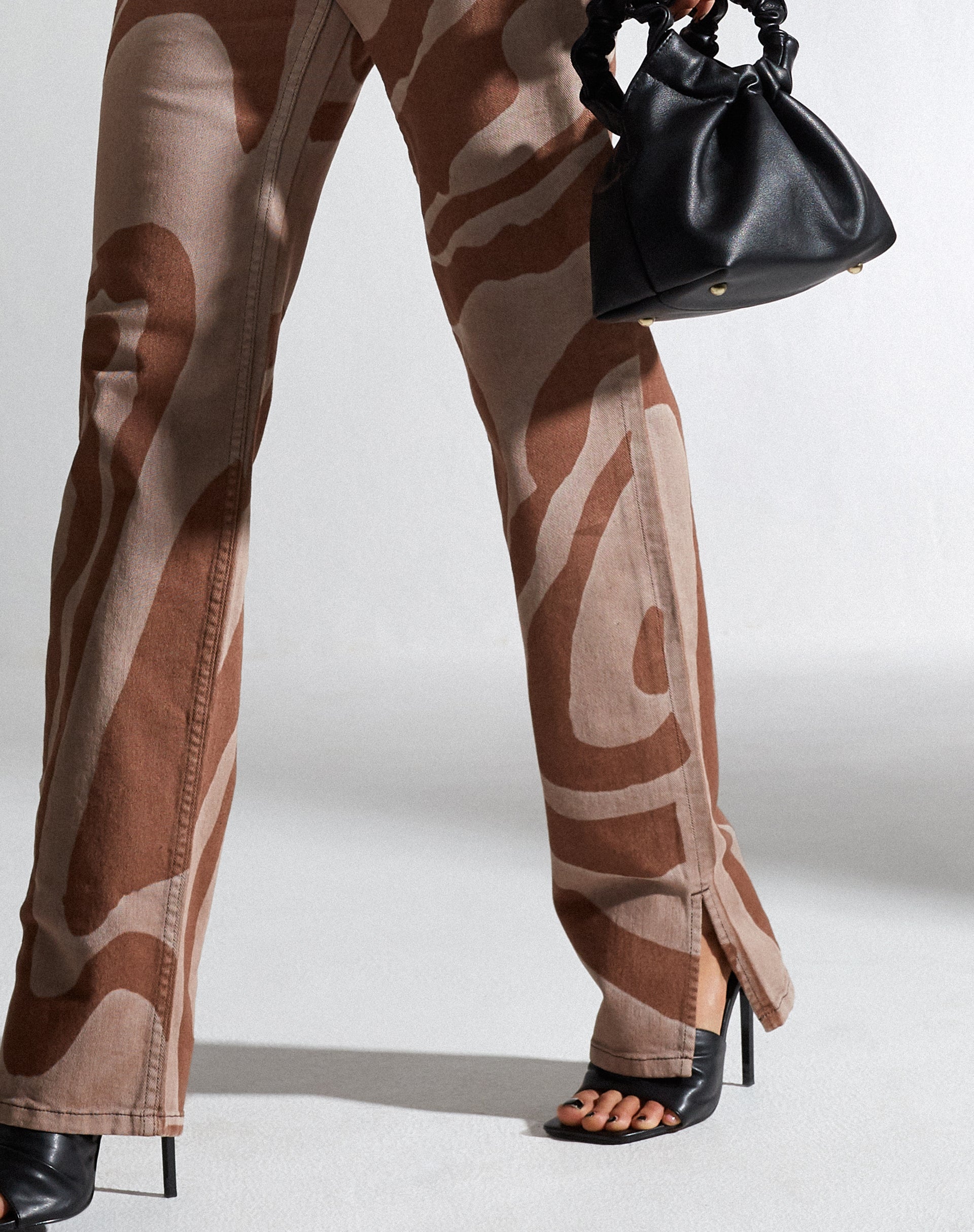 Immagine di MOTEL X IRIS Jeans a gamba dritta in Laser Swirl Brown