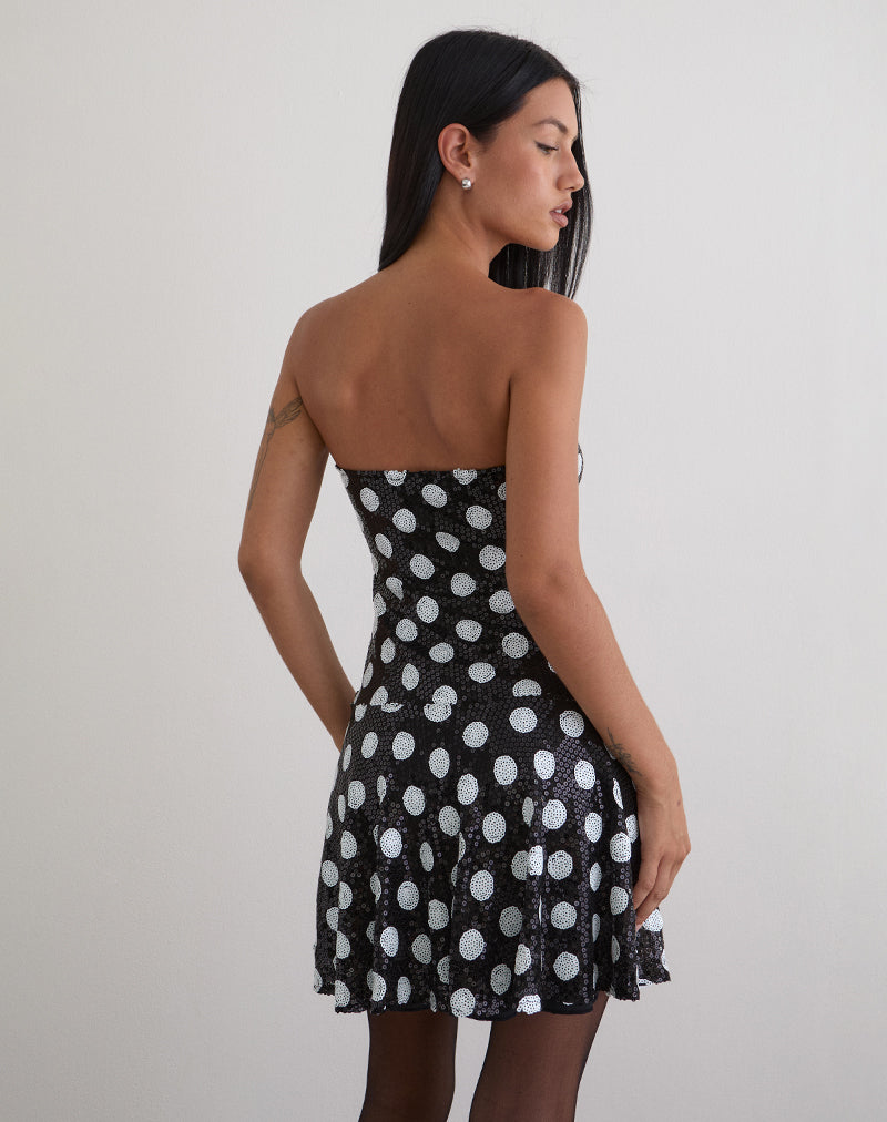 Immagine di Pipo Mini Dress in Polka Sequin Monochrome