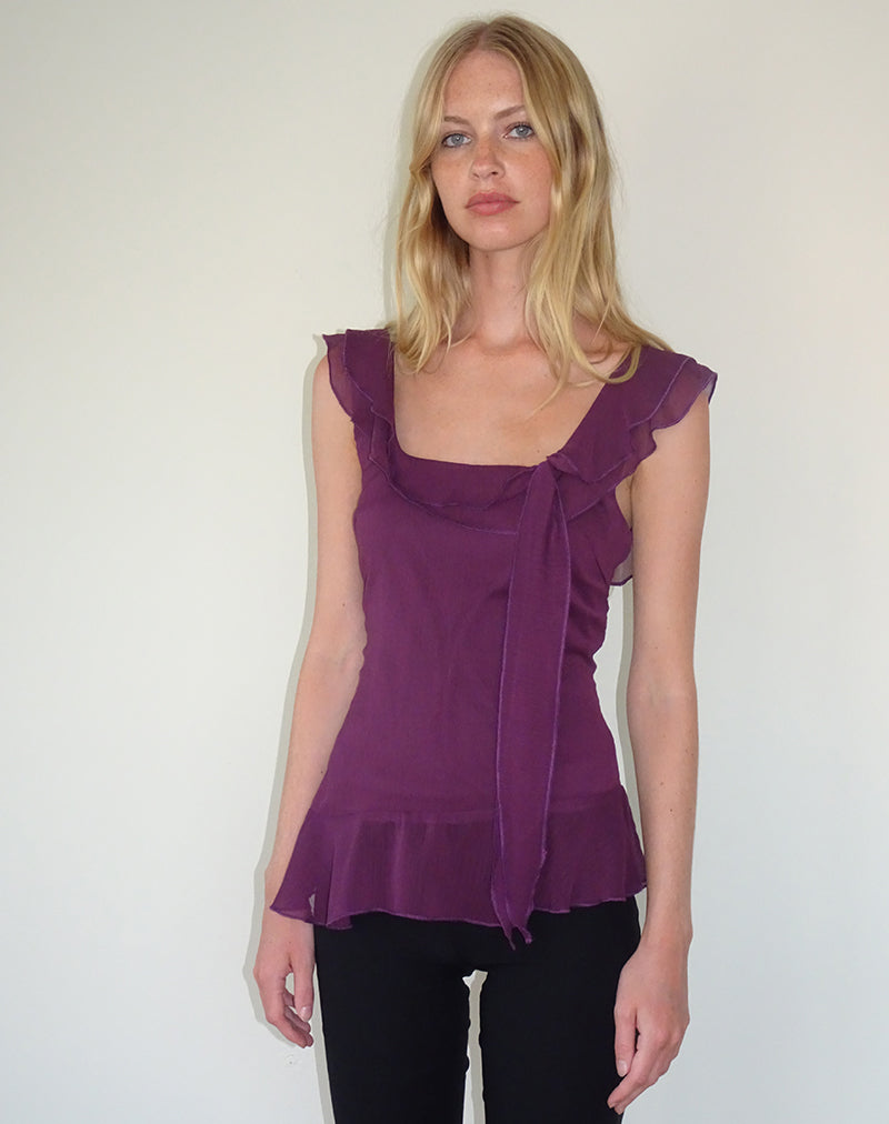 Immagine di Piro Top in Chiffon Aubergine