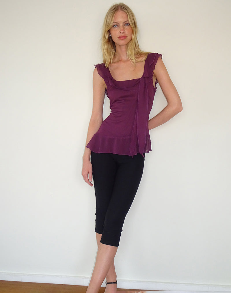 Immagine di Piro Top in Chiffon Aubergine