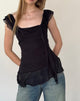 Immagine di Piro Top in chiffon nero