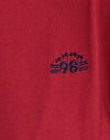 rosso adrenalinico con rilegatura blu scuro