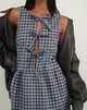 Immagine di Prelith Midi Dress in nero grigio tonale Gingham