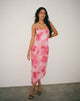immagine di Preston Midi Dress in Acquerello Floreale Rosa