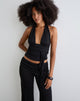Immagine di Prilla Halter Top in Cupro Nero