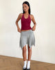Immagine di Priscilla Halter Top in maglia trasparente rosso
