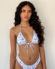 Immagine di Prisha Bikini Top in Blue Flower Chain