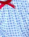 Gingham blu con fiocchi