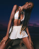 Immagine di Rudra Frill Mini Swim Skirt in Mesh Crema