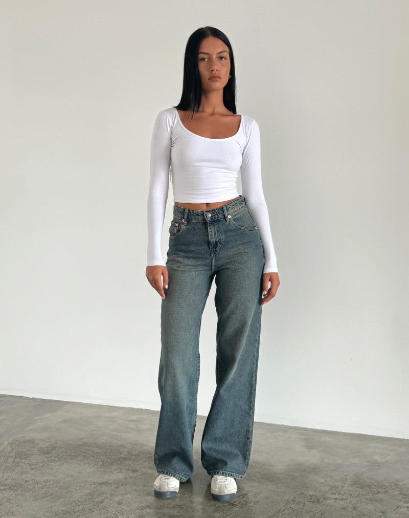 immagine di Parallel Jeans in marrone e blu acido