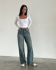 immagine di Parallel Jeans in marrone e blu acido