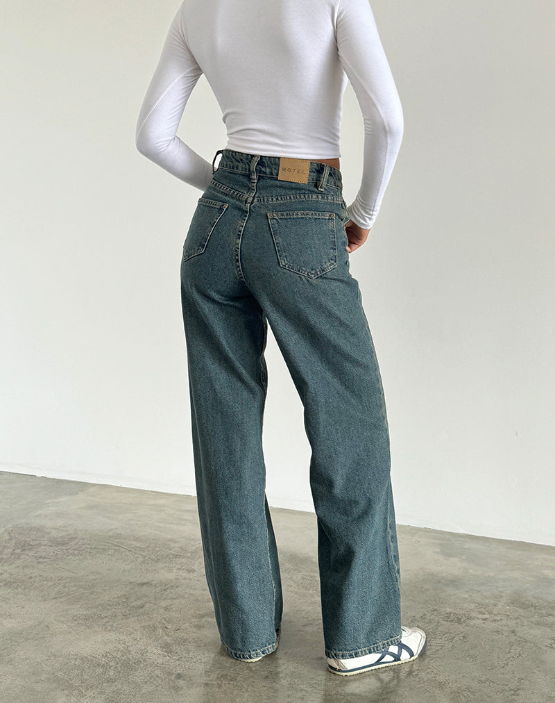 immagine di Parallel Jeans in marrone e blu acido