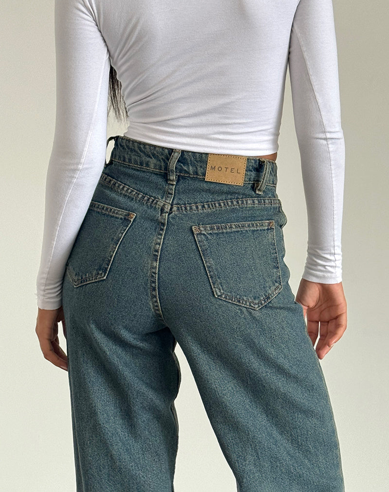 immagine di Parallel Jeans in marrone e blu acido