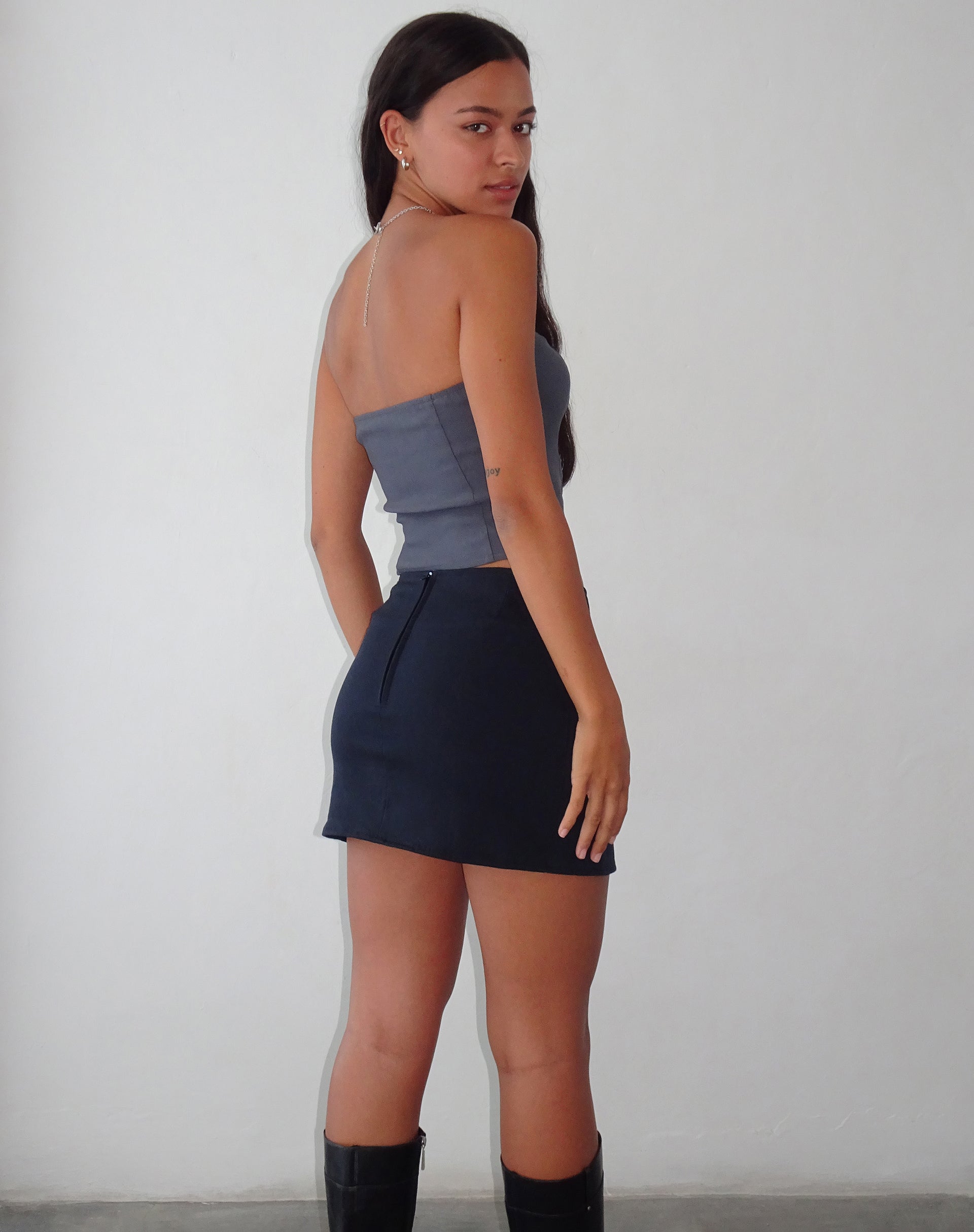 Immagine di Pelma Mini Gonna in Twill Nero