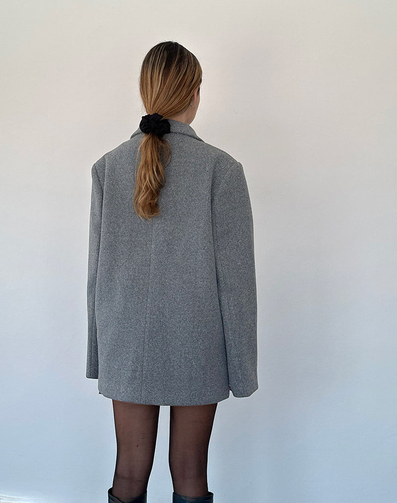 Immagine di Binaiya Blazer di lana oversize in grigio