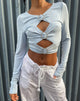 immagine di Ruti - Top a maniche lunghe in crepe blu baby