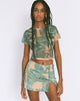immagine di MOTEL X OLIVIA NEILL Gonna Pelma in Collage Floreale Verde Ombra