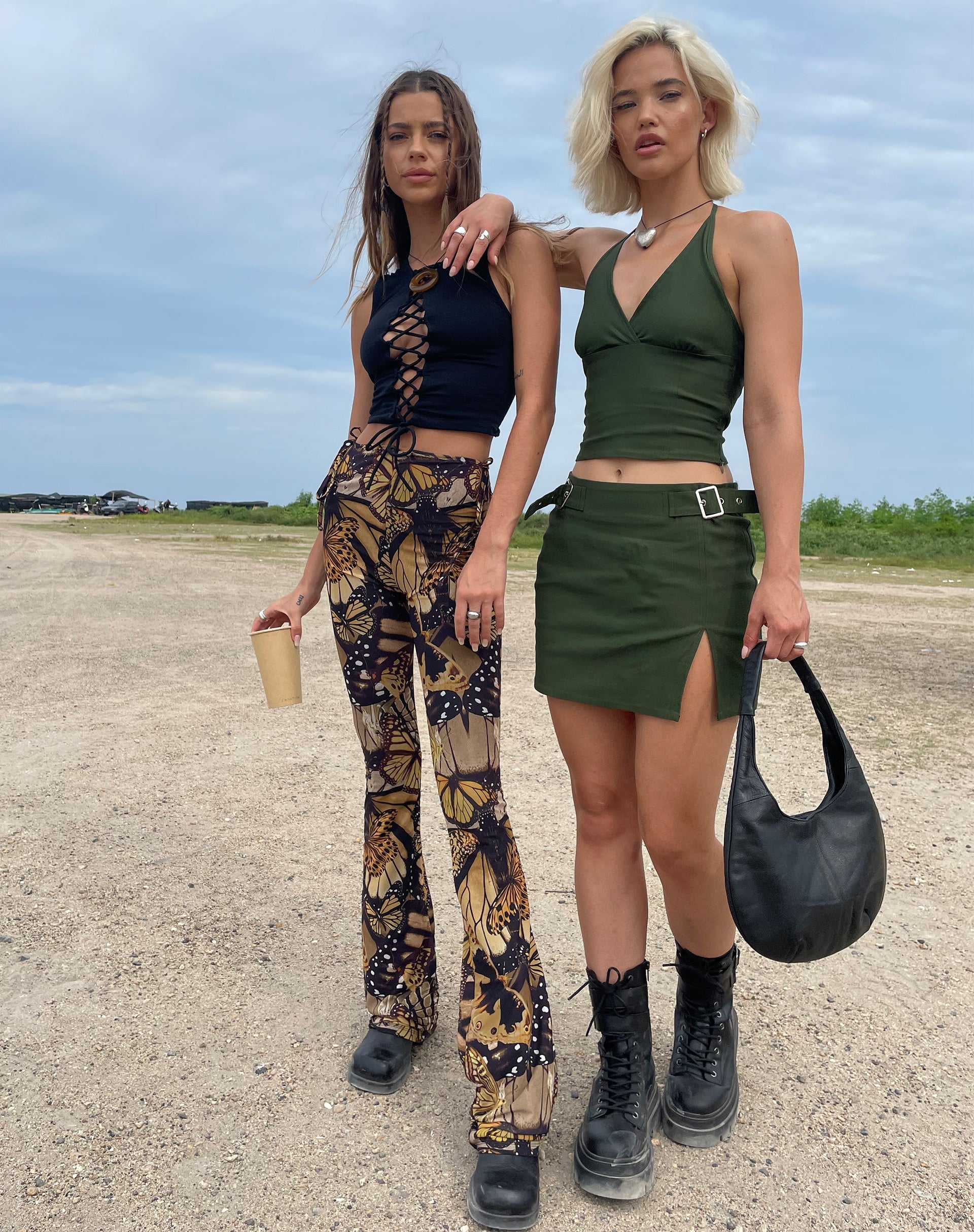 immagine dei pantaloni Mileri Flare in Butterfly Gold