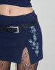 immagine di Lael Mini Skirt in Navy Flower Butterfly Emb