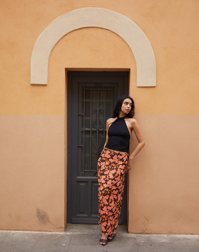 Immagine di Jezza Slip Maxi Gonna in Arredamento Floreale