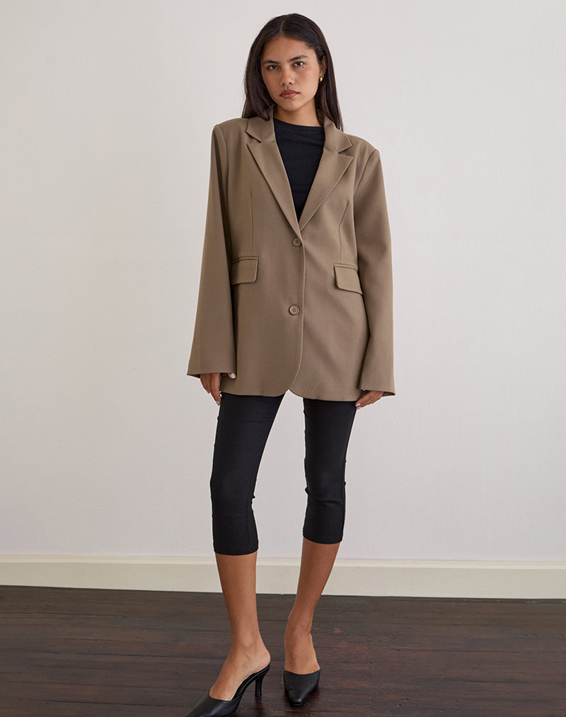 Maiwa Blazer in Textured Tailoring Beige
