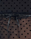 Maglia floccata Basic Polka Nero