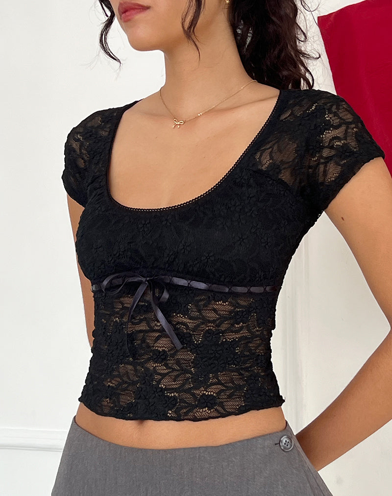 Top Rada in pizzo nero