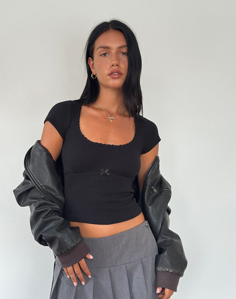Immagine di Rada Top in Rib Black