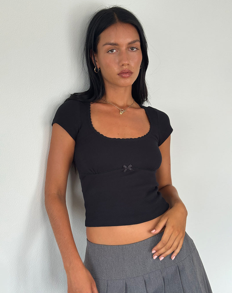 Immagine di Rada Top in Rib Black