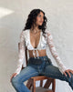 Immagine di Raine Cardigan sfoderato in pizzo Big Rose Avorio