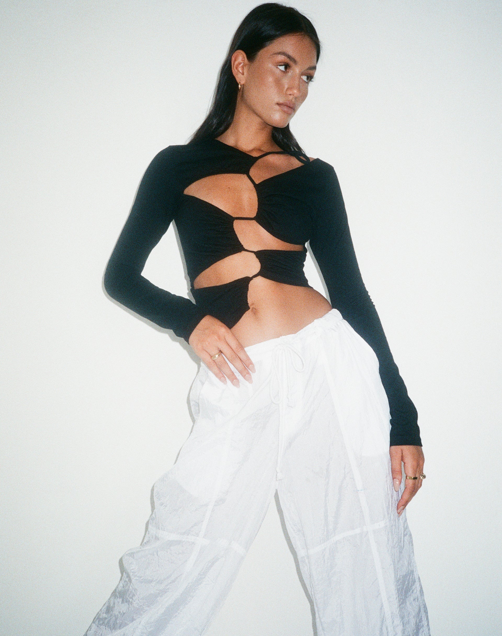 immagine di MOTEL X OLIVIA NEILL Top Rajina in lycra nero