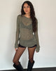 Immagine del maglione a trama aperta Rajiya in Olive