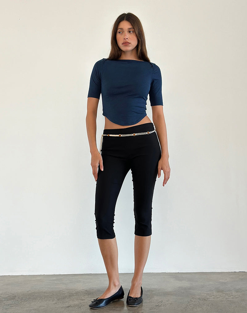 Maglietta in jersey curvo Ralda - Navy