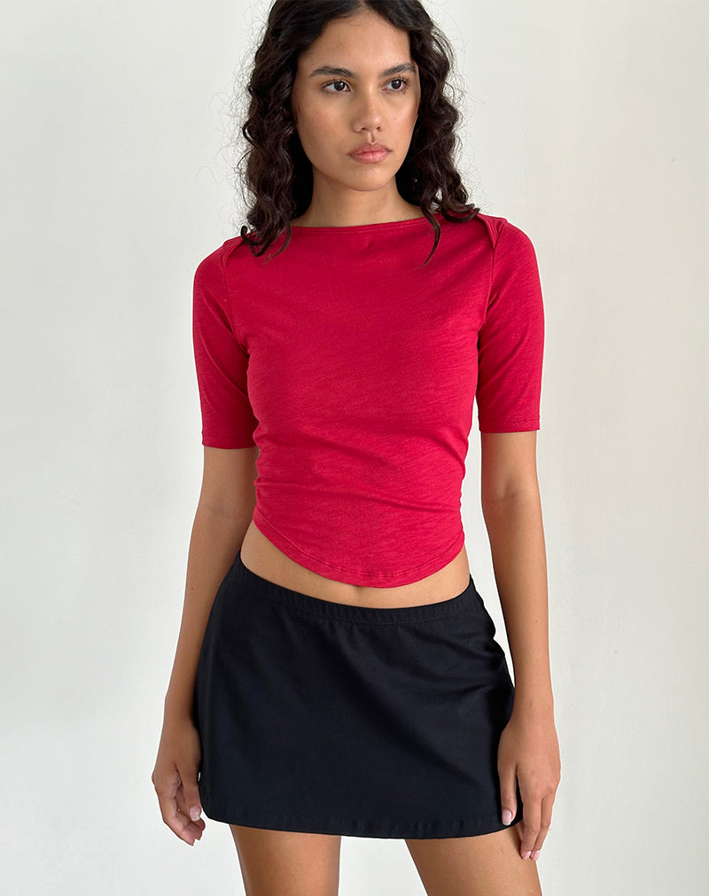 Maglia curva Ralda in rosso adrenalinico
