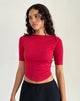 Immagine di Ralda Curved Jersey Tee in rosso Adrenaline