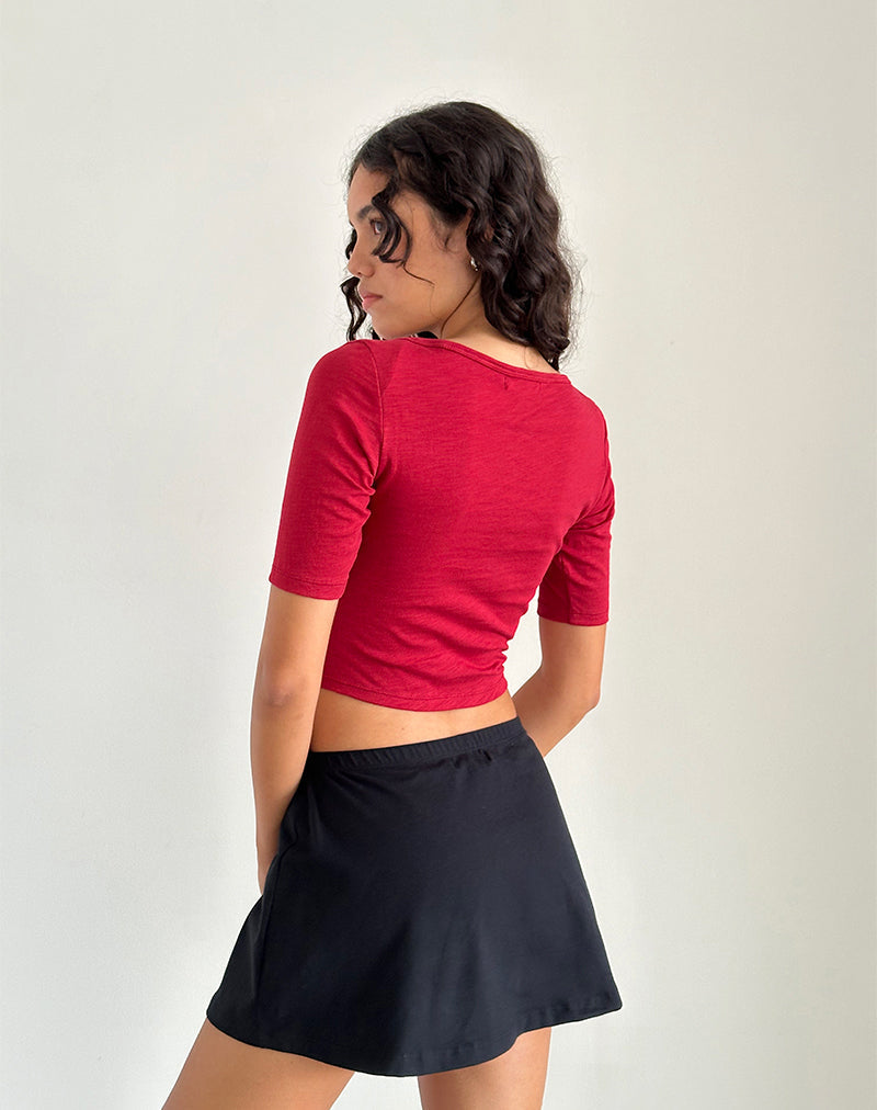 Immagine di Ralda Curved Jersey Tee in rosso Adrenaline