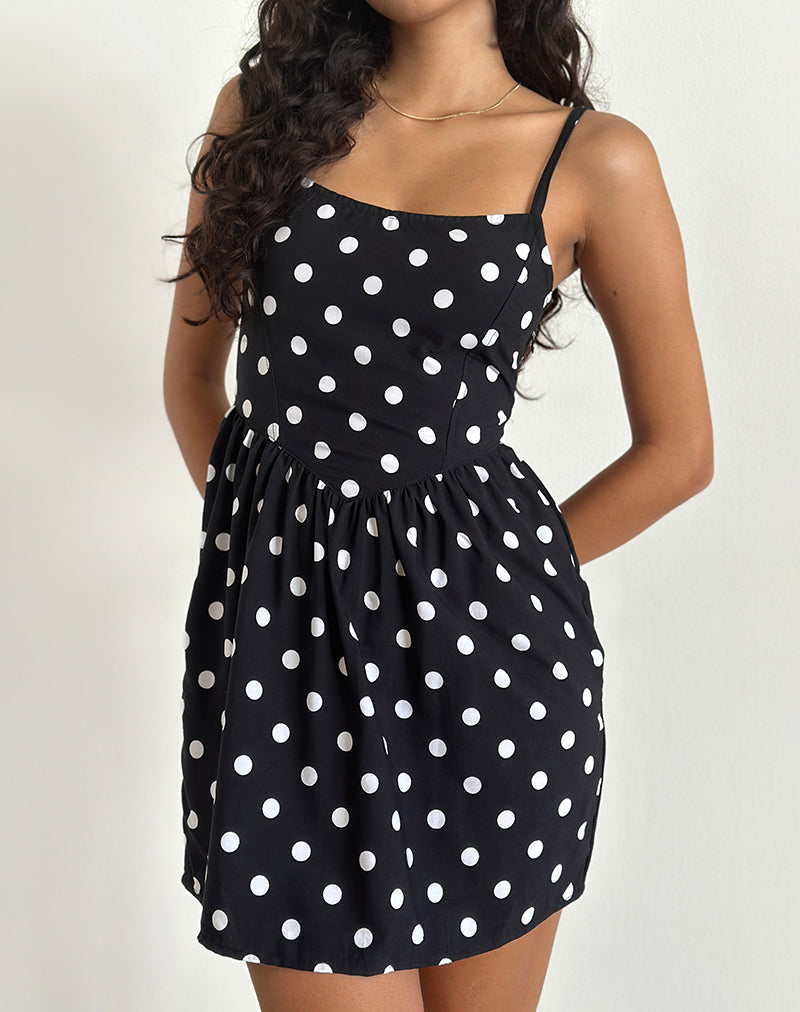 Immagine di Ramana Mini Dress in 80s Polka Nero