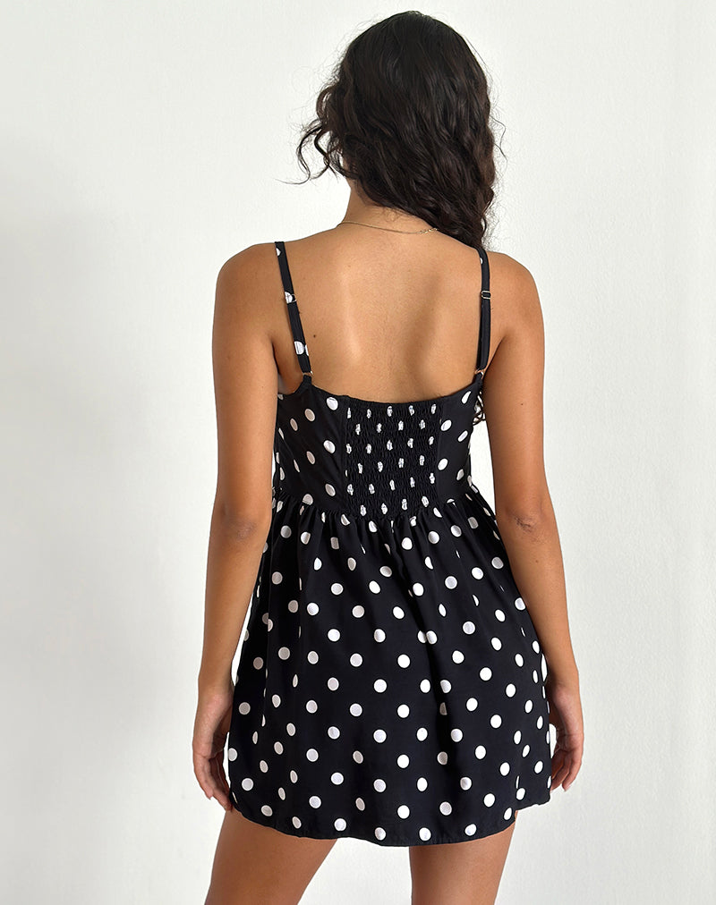 Immagine di Ramana Mini Dress in 80s Polka Nero