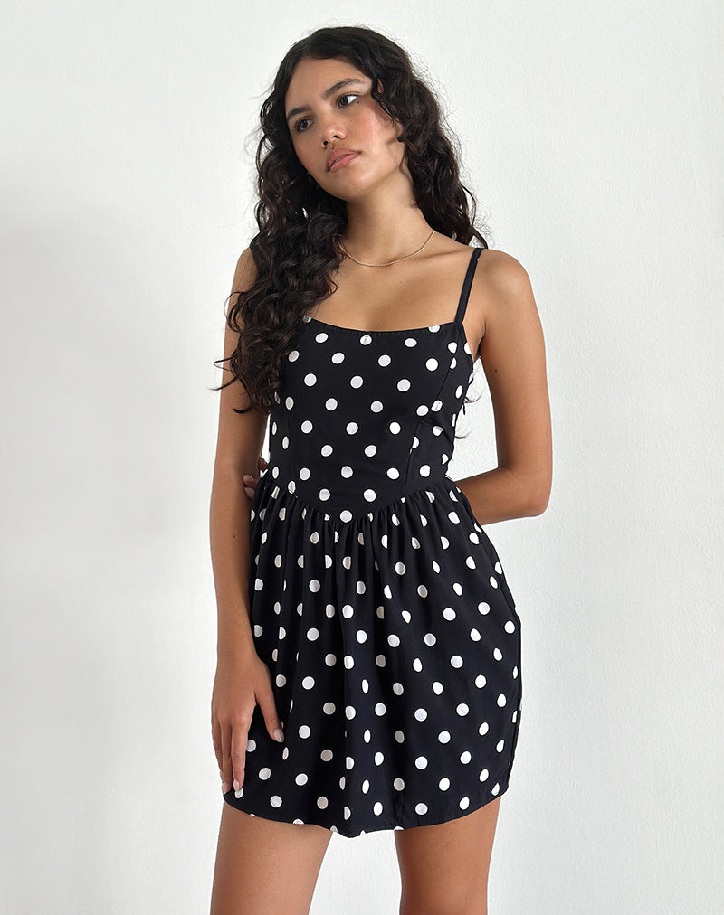 Immagine di Ramana Mini Dress in 80s Polka Nero