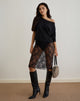 Immagine di Ramona Gonna midi in pizzo con paillettes Nero