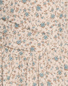 Avorio floreale blu